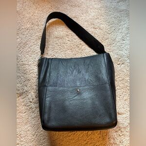 Black Leather Shoulder Bag